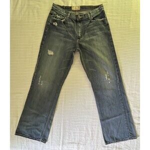 BKE Tyler Men’s Denim Jeans - Size 33 x 32 - Bootcut - Distressed